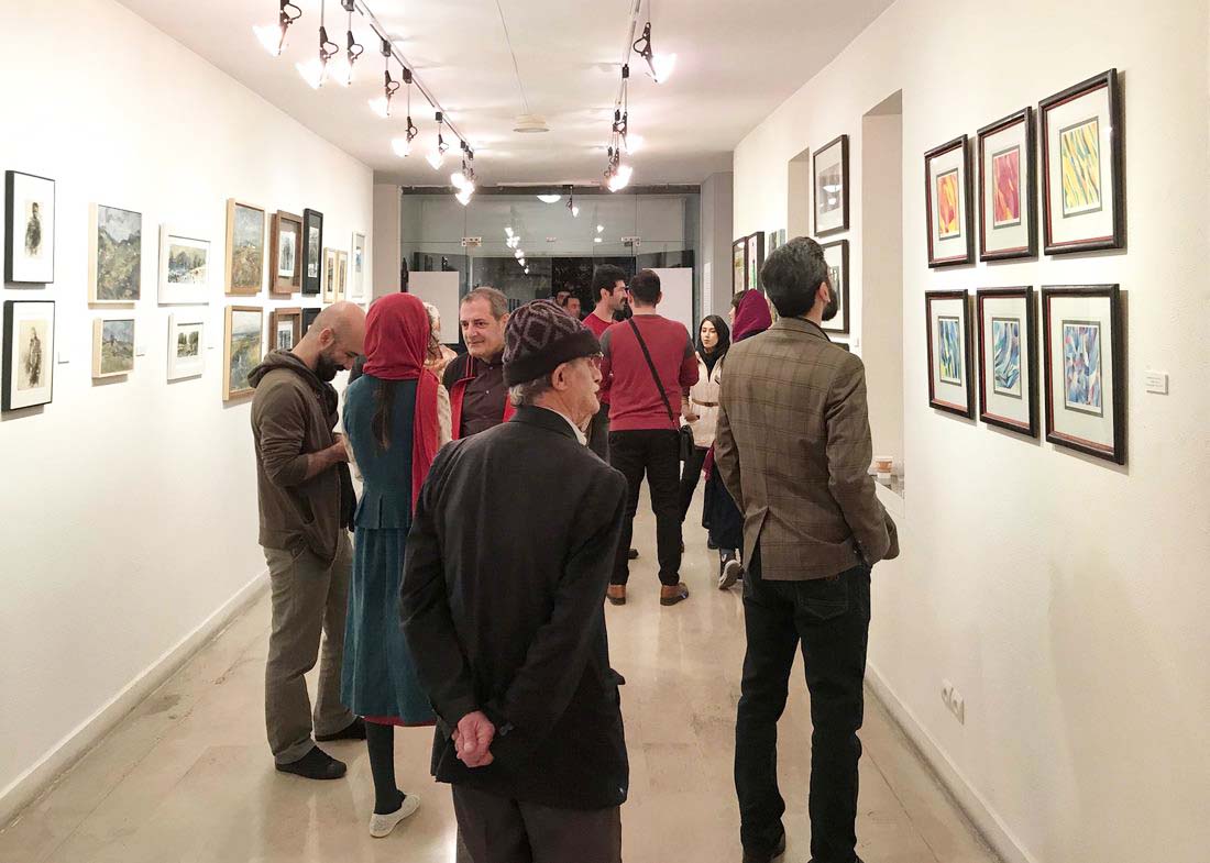 گزارش تصویری نمایشگاه نقاشان معاصر اردبیل در نگارخانه لاله